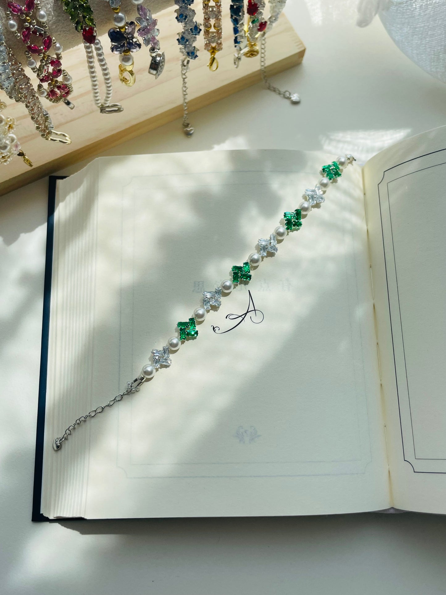 【K14】All-in-One Beginner's Bracelet Making Kit | Premium Zirconia & Faux Pearls | Includes Video Tutorial
