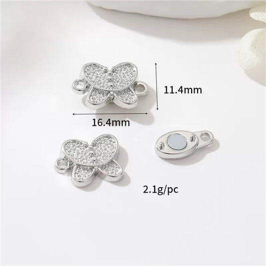 【C03】2PCS Butterfly Magnetic Clasp – DIY Jewelry Findings