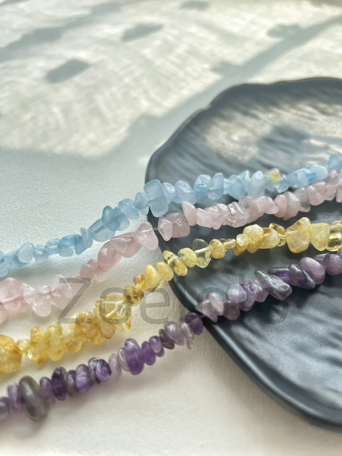 Natural Drilled Crystal Chip Strand – (15.7 -16.5 inches)