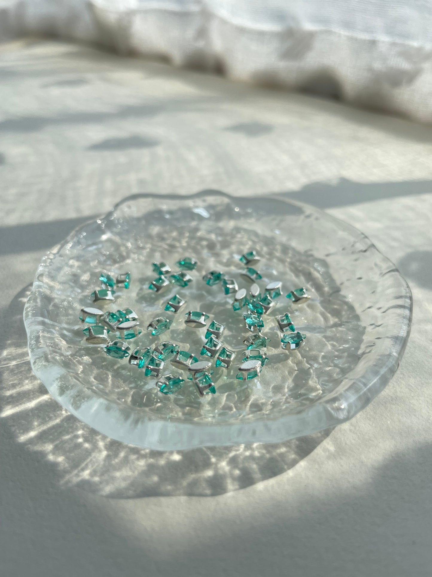 【Z01】50PCS Marquise Zircon Beads 3×6 mm – Silver-Plated DIY Jewelry Components