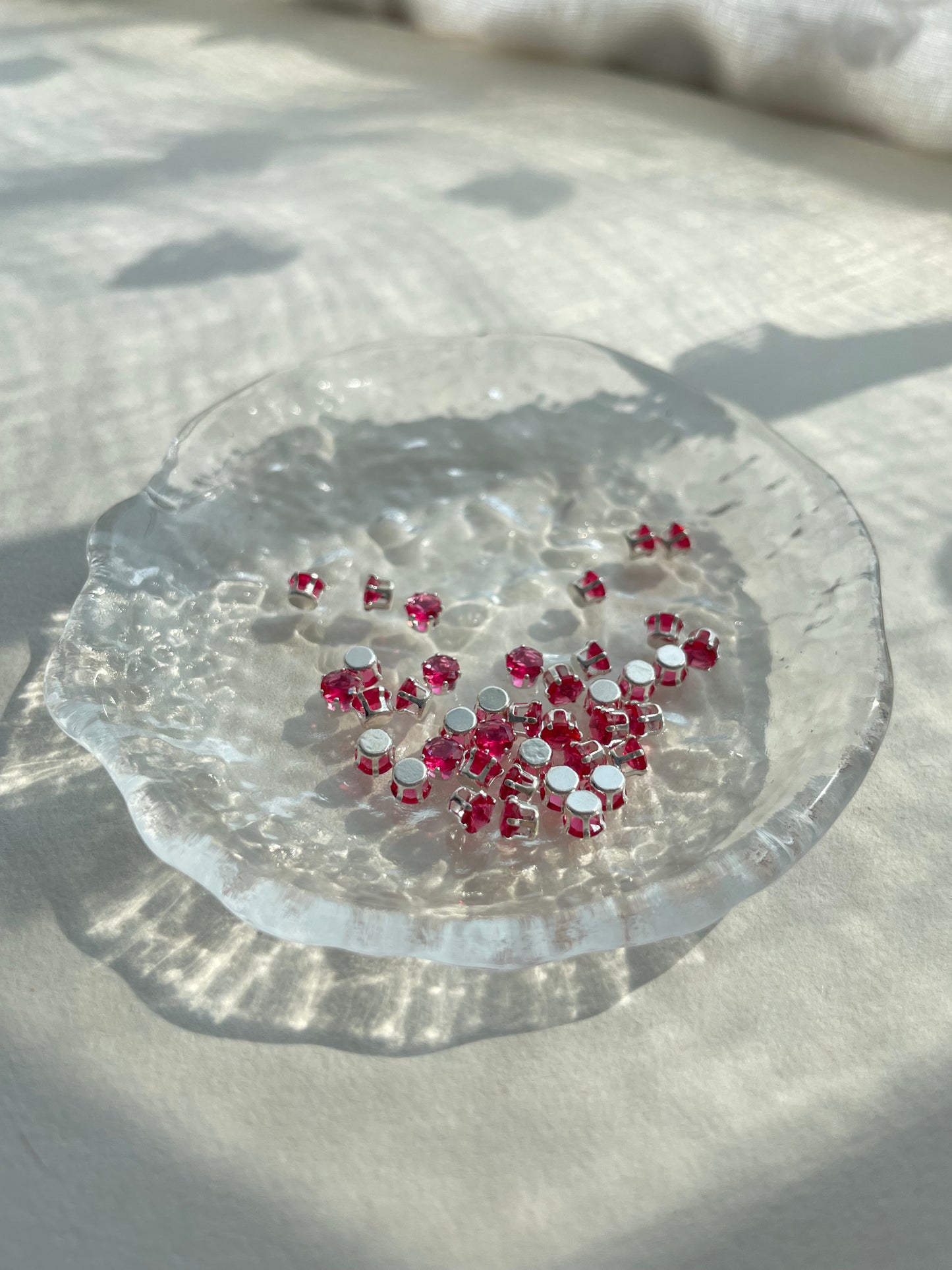 【Z01】50PCS Marquise Zircon Beads 3×6 mm – Silver-Plated DIY Jewelry Components