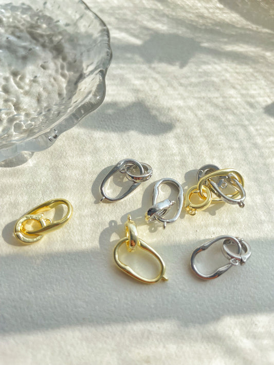 【C01】2PCS Irregular Oval Clasp-DIY Parts-Buy 4PCS Get 5PCS