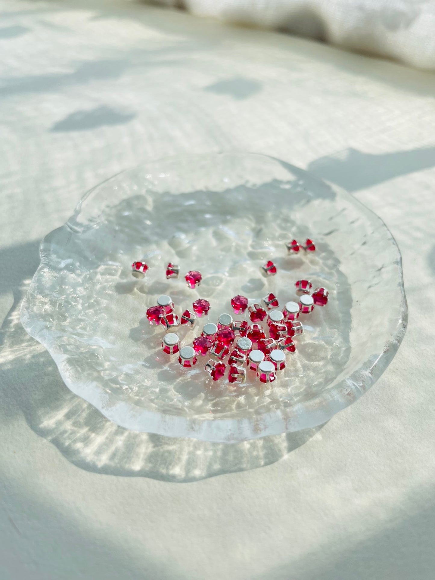 【Z02】50PCS 4 mm Round Zircon Beads – Silver-Plated DIY Jewelry Supplies
