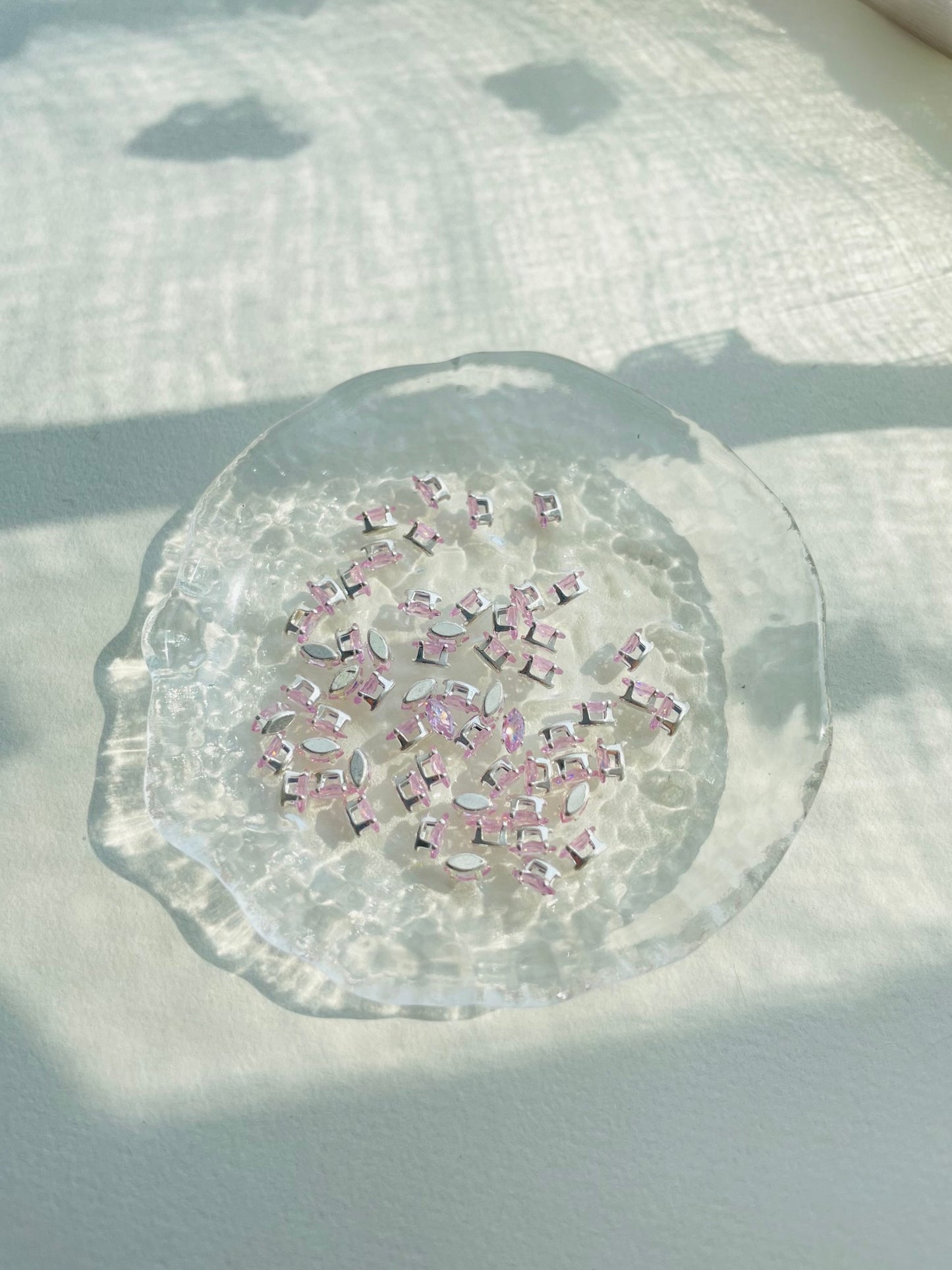 【Z02】50PCS 4 mm Round Zircon Beads – Silver-Plated DIY Jewelry Supplies