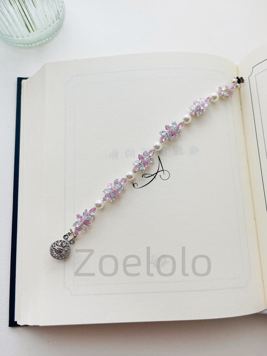 【K05】All-in-One Beginner's Bracelet Making Kit | Premium Zirconia & Faux Pearls | Includes Video Tutorial