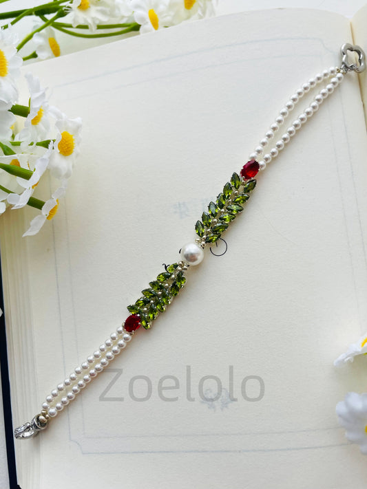 【K02】All-in-One Beginner's Bracelet Making Kit | Premium Zirconia & Faux Pearls | Includes Video Tutorial