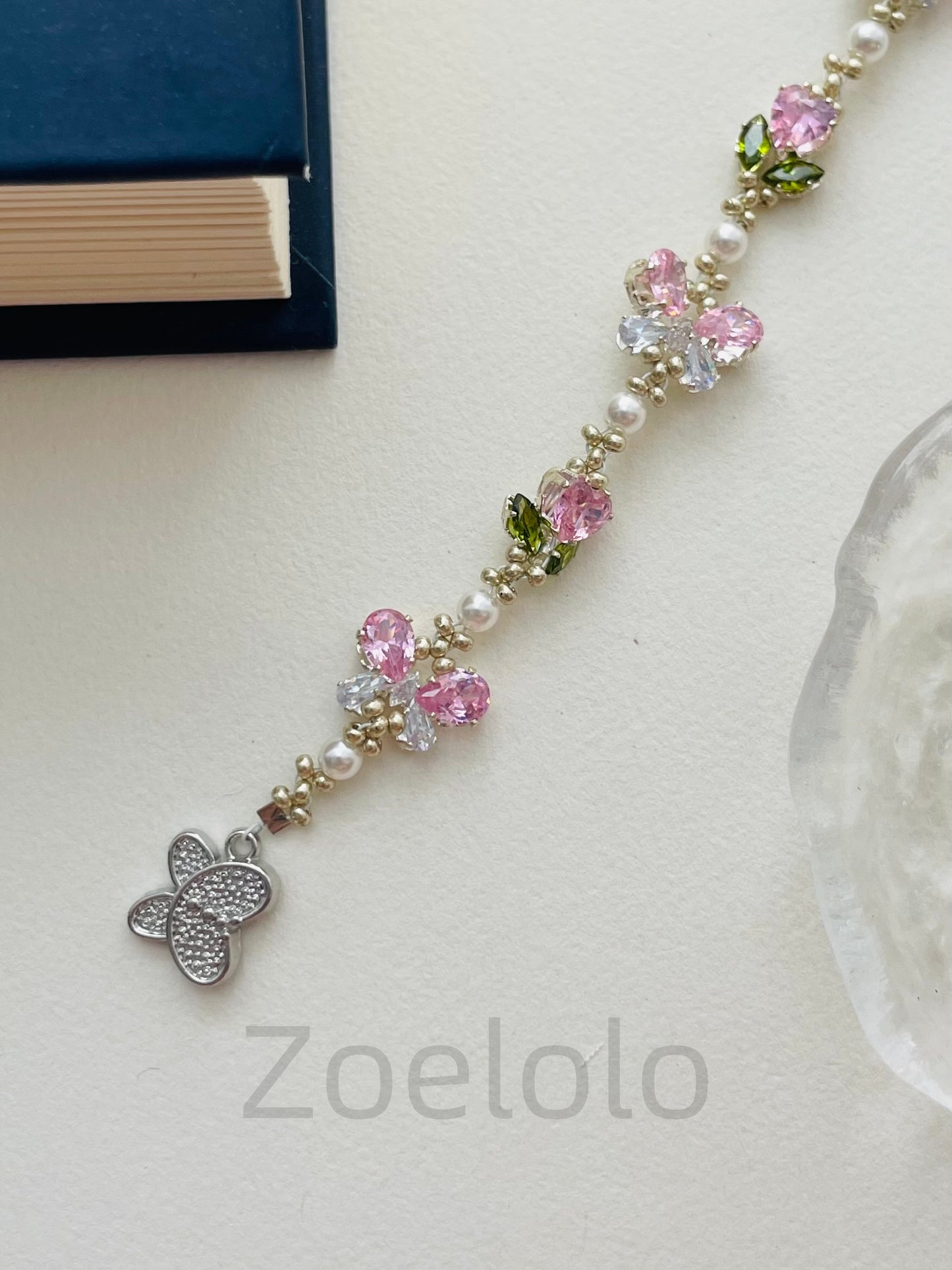 【K12】All-in-One Beginner's Bracelet Making Kit | Premium Zirconia & Faux Pearls | Includes Video Tutorial