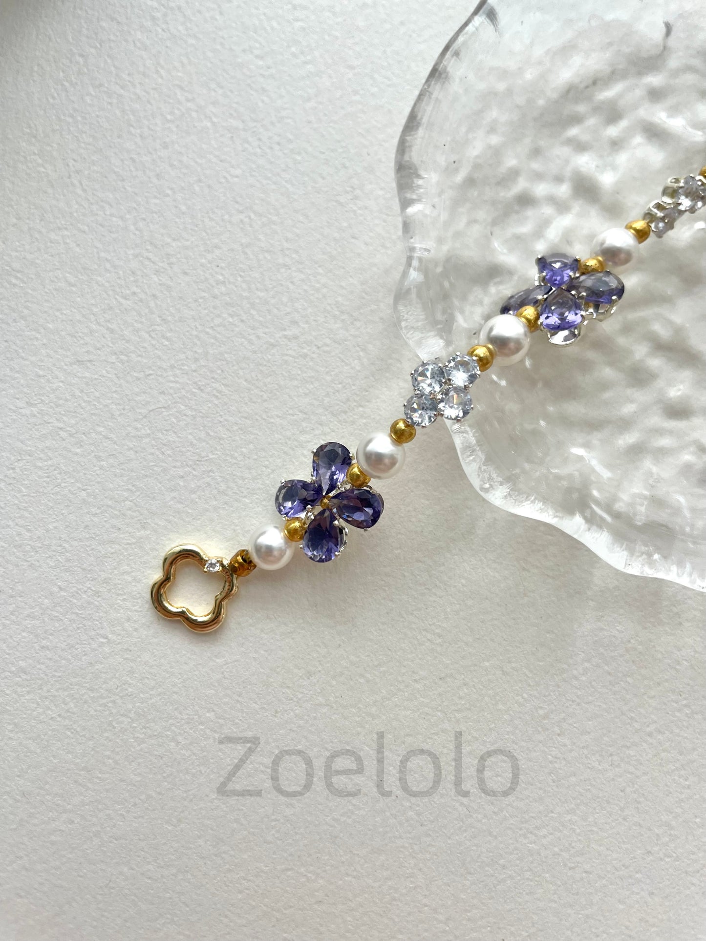 【K03】All-in-One Beginner's Bracelet Making Kit | Premium Zirconia & Faux Pearls | Includes Video Tutorial