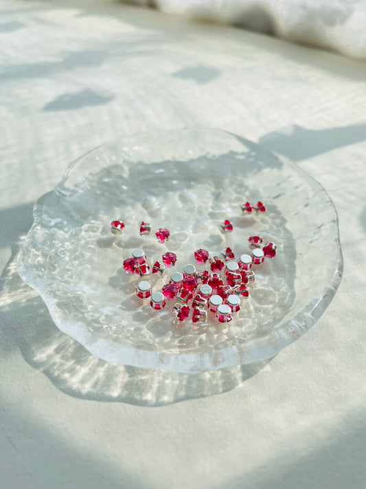 【Z02】50PCS 4 mm Round Zircon Beads – Silver-Plated DIY Jewelry Supplies